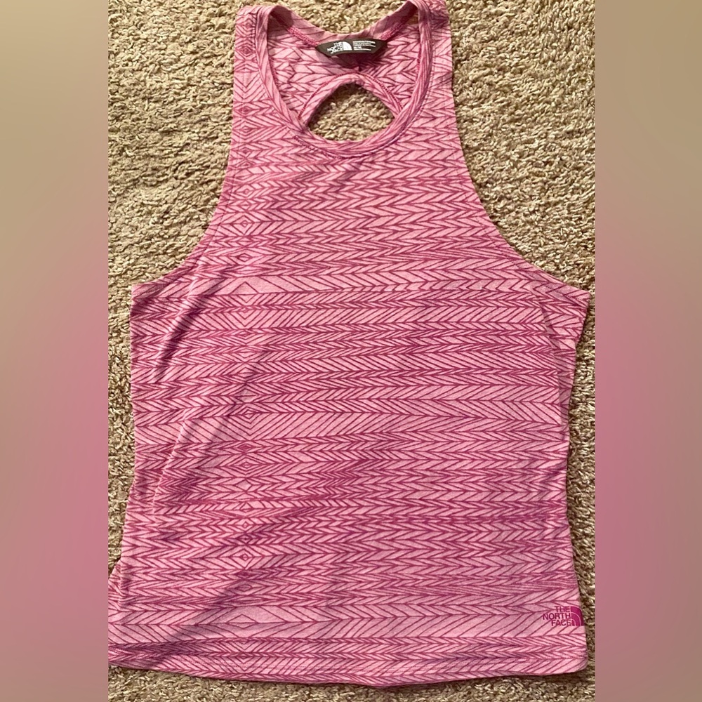 The North Face brand tank top Womans size Med Purple and pink design No flaws